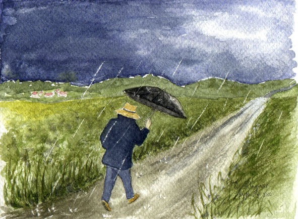 Mann im Regen - Phantasiebild   (Bild 22)