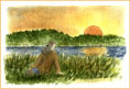 Der Sonnenuntergang - Minibild März 2001 - Phantasiebild   (Bild 37)